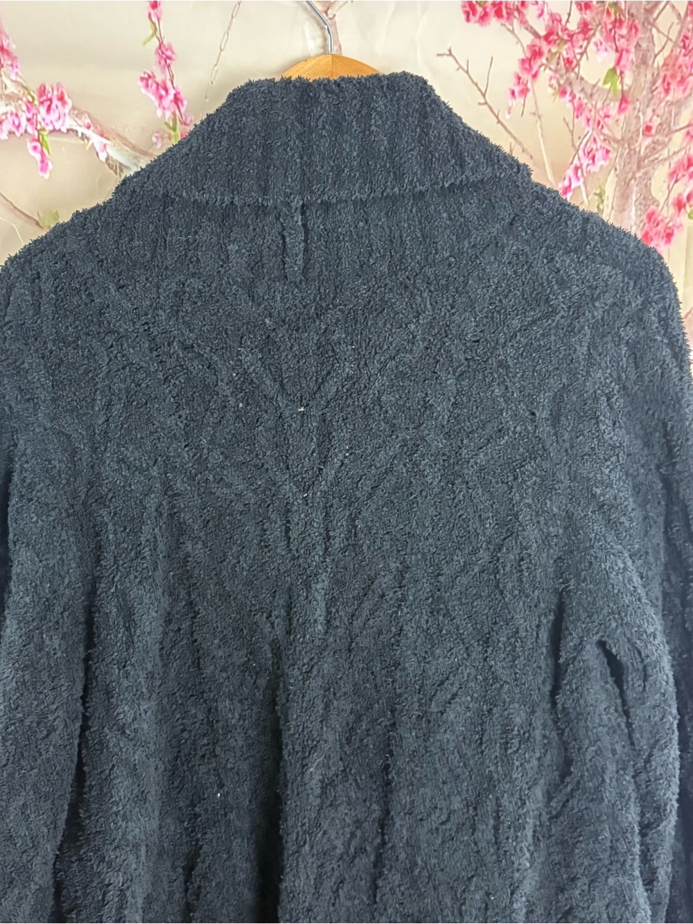 NEW Barefoot Dreams Cozy Open-Front Black Women's Cardigan Sweater - Picture 6 of 9